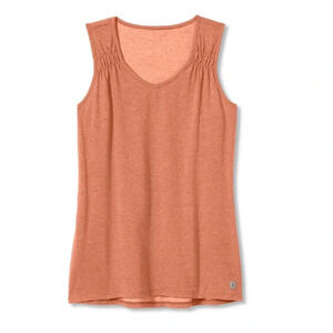 Royal Robbins Women’s Salmon‎ Washed Pleated Shoulder V-Neck Slub Tank Large
